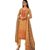 Aliya Fashion Mart Women Digital Printed Lawn Cotton Dress Material Mustard Color UN Stitched