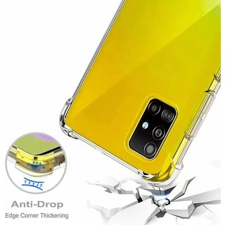 bonnym back cover for samsung galaxy a51 transparent silicon