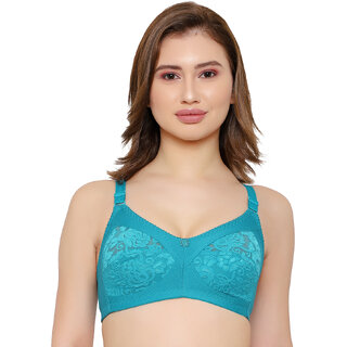 Buy KSB ENTERPRISES Women's Full Coverage Wirefree Poly Cotton with Net Bra  Online - Get 60% Off
