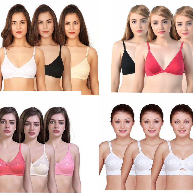 Buy Minha Front Open BRA (Pack of 3 ) Online @ ₹1019 from ShopClues