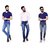 Ragzo Men's Stretchable Pack of 3  Slim Fit Multicolor Jeans