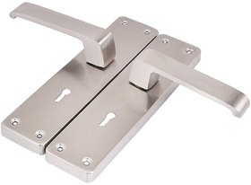 T-Arrow Steel Security Mortise Lock Handle Set Complete with Lock (Silver Satin Finish) Door Lock Set