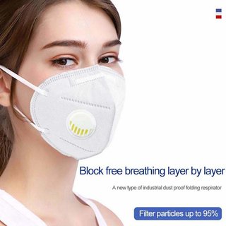                      KN95 Air Exim Face Mask With Respirator Reusable, Washable Anti Dust Bacterial Premium Quality Mask - Pack of 3                                              