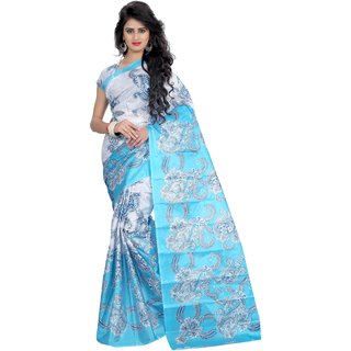 Sharda Creation Multicolour Taffeta Paper Silk Saree Without Blouse