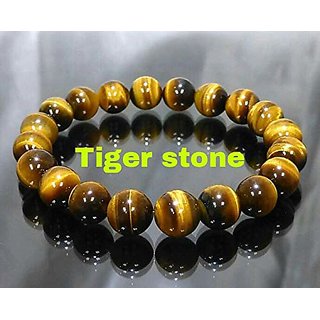                       Shubh Sanket Vastu Crystal Tiger Eye Beads 8 mm Bracelet 3 inches                                              