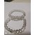 Shubh Sanket Vastu Crystal Diamond Cut White Crystal Quartz Bracelet 8 mm Beads 3 inches