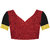 Saadhvi Maroon::Black Cotton Silk Striped Saree with Blouse