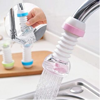                       Plastic Tap Extension for Sink Kitchen Gadgets Adjustable Water Saving Faucet for Home 360 Degree                                              