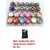 Colorful Round Glitter for Nail Art Nails 24 Pcs. Set With Free Gift