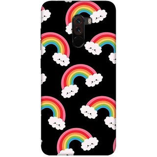OnHigh Designer Printed Hard Back Cover Case For Poco F1, Colourful Rainbow