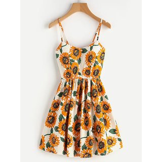 Sunflower Print Cami Dress 