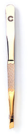 Basicare Tweezer 1/2 Gold Blade 8.5cm - Slant Tip