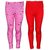 AJCreation Super Soft Cotton Printed leggings for girls Combo pack of 2 (Pink , Red, 5 Years-6 Years)