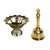 Stylewell Combo Of Round Head Pooja Puja Bell Ghanti With Diwali Devdas (No 1 ) Diya Oil / Ghee Lamp