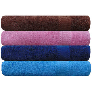 Akin Premium 500 GSM MultiColor Cotton Hand Towels Set Of 4