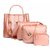 TMN Pink Combo of Handbag with sling bag and golden chain bag and Coin  Pouch