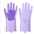 Alciono Puple Magic Dishwashing Gloves with Scrubber,Silicone Cleaning Reusable Scrub Gloves for Wash Dish, Pack of 1