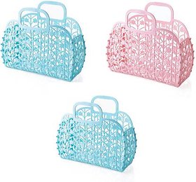 Creative Designed Fruit Vegetable Storage Basket Bag For Women (Set of 2) Plastic Fruit Vegetable Basket