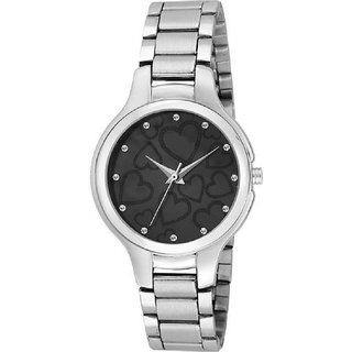                       HRV Black Analog Watch for women                                              
