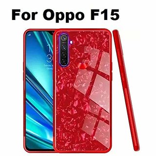 Buy Goperfect Bling Shall Marble Glass Back Cover For Oppo F15 Red Online 345 From Shopclues