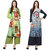 Saadhvi Green and Blue Crepe Geometric Pack of 2 Kurtas