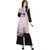 Saadhvi Pink and Red Crepe Striped Pack of 2 Kurtas