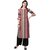 Saadhvi Multicolor and White Crepe Striped Pack of 2 Kurtas
