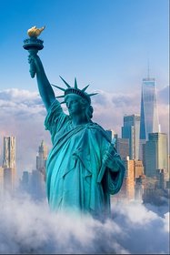 Style Ur Home - Seven Wonders Magnificent statue of Liberty Wallpaper 1.5 ft x 2 ft