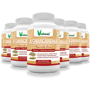 Vubasil 100 Pure Ashwagandha Extract (360 Capsules) Immunity Booster Veg