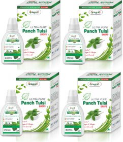 Vringra Tulsi Extract - Tulsi Liquid - Tulsi Ras - Panch Tulsi Drops - Immunity Booster 30ml (Pack Of 4)
