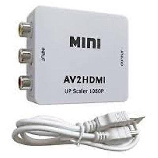 Mini AV to HDMI Converter Media Streaming Device  (White)