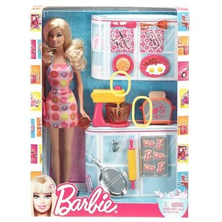 kitchen barbie doll set
