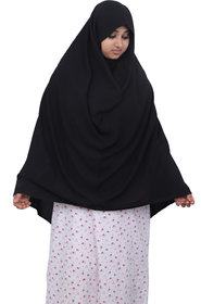 Stitched Round Plain Georgette Hijab For Women