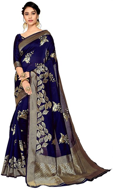 Buy online Women's Banarasi Saree With Blouse from ethnic wear for Women by  Sidhidata Textile for ₹779 at 74% off | 2024 Limeroad.com