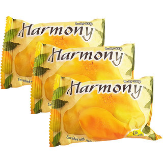                       Harmony Mango Fruity Soap - 75g (Pack Of 3)                                              