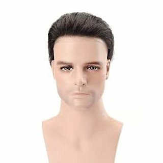 Buy Elegant Hairs synthetic Hair Wig, Hair Patch For Men Original With  Front Lace Tape And Wig Clips (Front Lace Skin Ultrathin (V-Looped) (9x7  Inch, Black) Online @ ₹4489 from ShopClues