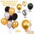 Happy Birthday Silver (13 Letter)Foil+ 2 Star Foil (10 Inch)(Gold)+ 30 Pcs Balloons (Silver , Golden,Black)