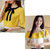 Raabta Fashion Mustard Tie Top And White Off Shoulder Top With Yellow Frill