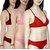 Pack of 3 Multicolor Floral Cotton Bra Panty Set by low price mall