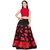 Saadhvi Black Bangalore Satin Floral Print Lehenga Choli