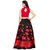 Saadhvi Black Bangalore Satin Floral Print Lehenga Choli