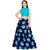 Saadhvi Sky Blue Bangalore Satin Floral Print Lehenga Choli