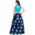 Saadhvi Sky Blue Bangalore Satin Floral Print Lehenga Choli