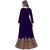 Saadhvi Blue Faux Georgette Embroidered Semi Stitched Flared Gown
