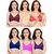 Daily Wear Hosiery Non-Padded Bra (Pack of 6)