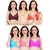 Daily Wear Hosiery Non-Padded Bra (Pack of 6)