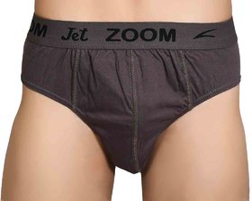JET LYCOT Men's 100  Combed Cotton Zoom Briefs (Pack of 3)