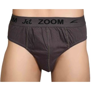 JET LYCOT Men's 100  Combed Cotton Zoom Briefs (Pack of 5)