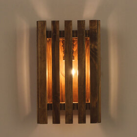 D4P Wooden LED Wall Lamp, Warm White Wall Hanging Lamp for Living Room, Bedroom  Home Decoration