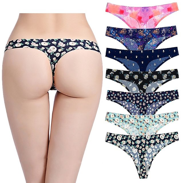 Buy Seamless Underwear Bikni Nylon Pack of 5 Assoretd Colour Spandex Women  Panties Free Size upto 38 Online @ ₹919 from ShopClues